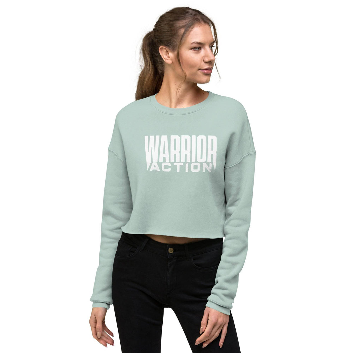 Elevate Your Style with Warrior Action Crop Sweatshirt: Comfortable and Stylish Apparel for Active Lifestyles