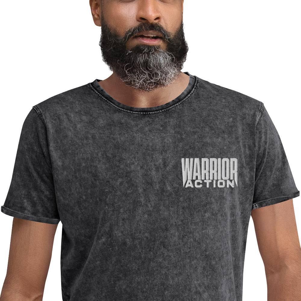 Upgrade Your Look with Warrior Action Denim T-Shirt: Casual and Versatile Apparel for Everyday Wear