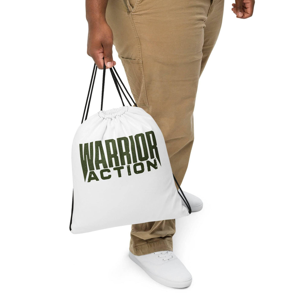 Stay Organized On-the-Go with Warrior Action Drawstring Bag: Durable and Stylish Gear for Active Lifestyles