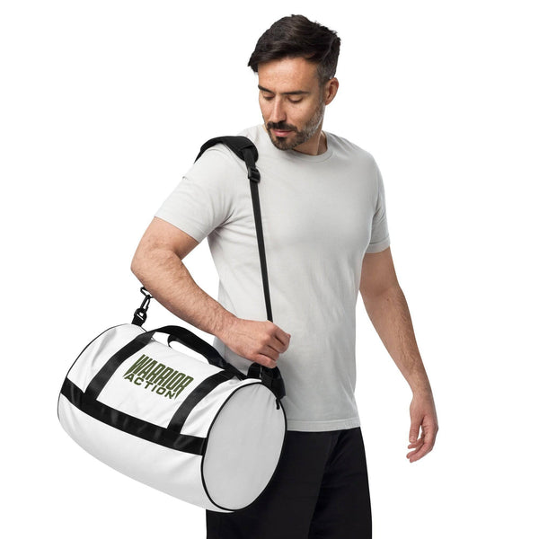 Carry Your Gear in Style with Warrior Action Duffle Gym Bag: Spacious and Durable for Intense Workouts